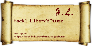 Hackl Liberátusz névjegykártya